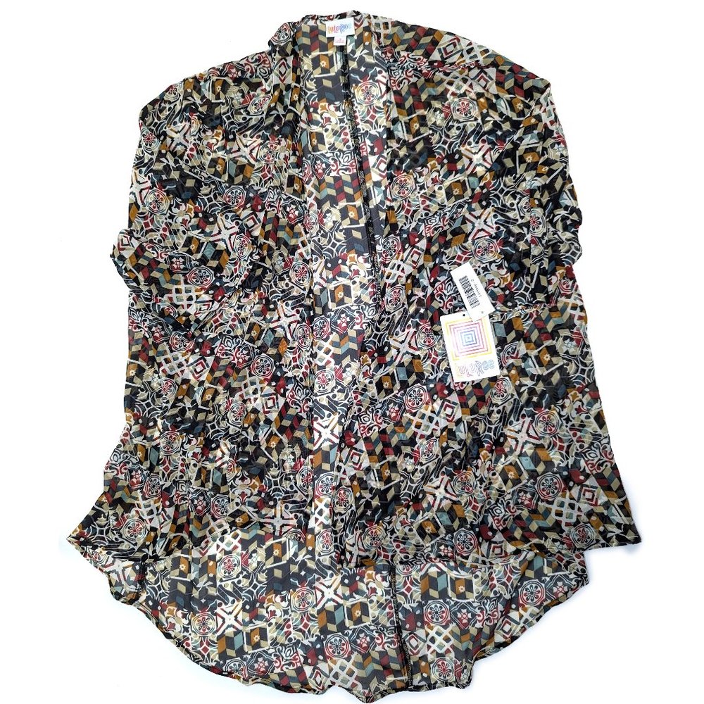 NWT LuLaRoe Lindsay Multicolor Sheer Lightweight Cardigan
